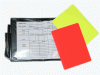 Набор карточек для футбольного арбитра. В комплекте: 1 карандаш, 1 карточка "жёлтая", 1 карточка "красная", блокнот для записей. НН-02