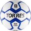  Мяч футб. "TORRES BM 1000"арт.F30075, р.5, 32 панели. PU, 4 подкл. слоя, руч. сшив., бел-серебр-син. 	Мяч футб. "TORRES BM 1000"арт.F30075, р.5, 32 панели. PU, 4 подкл. слоя, руч. сшив., бел-серебр-син.