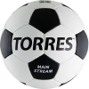 Мяч футб. "TORRES Main Stream"арт.F30185, р.5, 32 пан. PU, 4 под. слоя, руч. сшивка, бело-черный