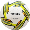 Мяч футб. "TORRES Training" арт.F31855, р.5, 32 панели. PU, 4 подкл. слоя, руч. сшивка, бело-зел-сер